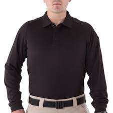 CHOCTAW SUPPORT F/T MEN'S PERFORMANCE LONG SLEEVE POLO BLACK